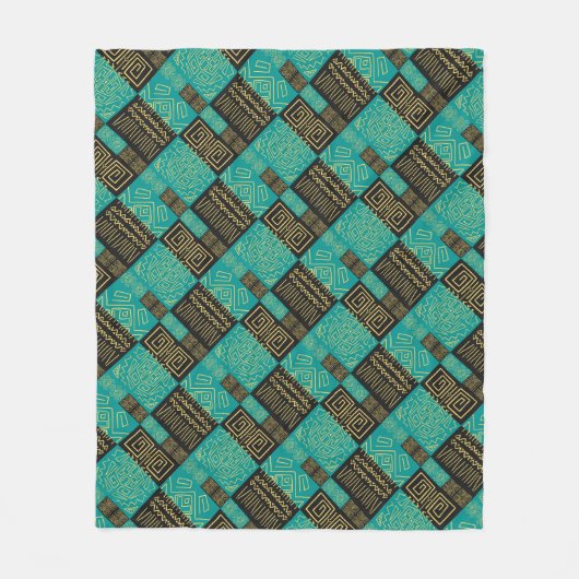 Elegant Afrikaans tribal geometrisch patroon Fleece Deken (Voorkant)