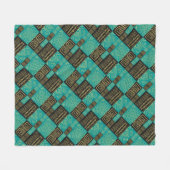 Elegant Afrikaans tribal geometrisch patroon Fleece Deken (Voorkant (Horizontaal))
