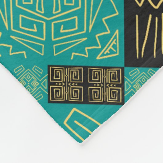 Elegant Afrikaans tribal geometrisch patroon Fleece Deken (Hoek)