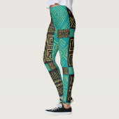 Elegant Afrikaans tribal geometrisch patroon Leggings (Links)