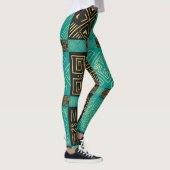 Elegant Afrikaans tribal geometrisch patroon Leggings (Rechts)