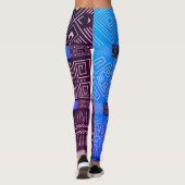 Elegant Afrikaans tribal geometrisch patroon Leggings (Achterkant)