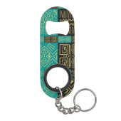 Elegant Afrikaans tribal geometrisch patroon Mini Flessenopener (Achterkant)