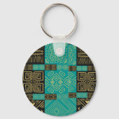 Elegant Afrikaans tribal geometrisch patroon Sleutelhanger (Voorkant)