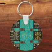 Elegant Afrikaans tribal geometrisch patroon Sleutelhanger (Voorkant)