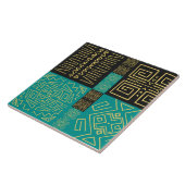 Elegant Afrikaans tribal geometrisch patroon Tegeltje (Zijkant)