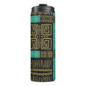 Elegant Afrikaans tribal geometrisch patroon Thermosbeker (Voorkant)