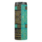 Elegant Afrikaans tribal geometrisch patroon Thermosbeker (Achterkant)