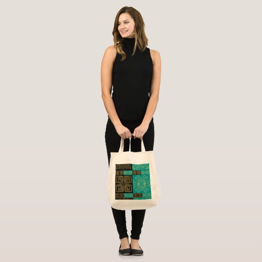 Elegant Afrikaans tribal geometrisch patroon Tote Bag (Voorkant (model))