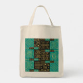 Elegant Afrikaans tribal geometrisch patroon Tote Bag (Achterkant)
