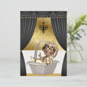 Elegant Afro-Amerikaans etnisch Baby shower Kaart (Staand voorkant)