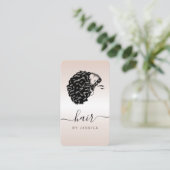 Elegant Afro Hair Girl Cream Gradient Trendy Salon Visitekaartje (Staand voorkant)