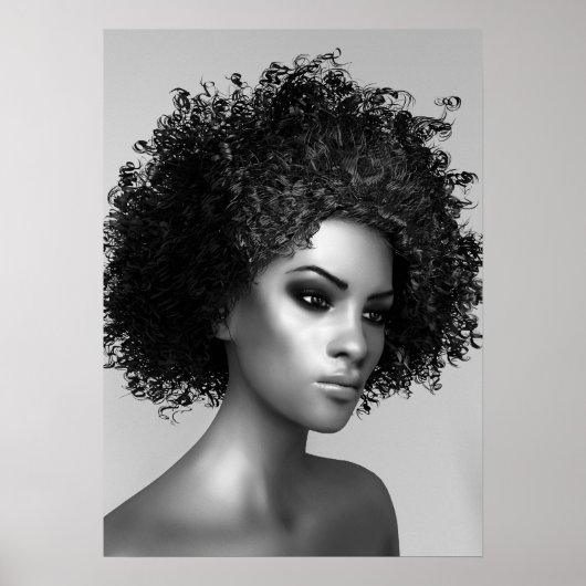 Elegant Afro Hair Poster (Voorkant)