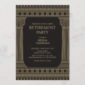 Elegant afscheidspartij kaart (Voorkant)