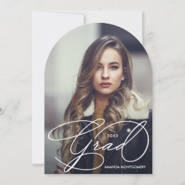 Elegant Afstudeer Script Foto Afstuderen Kaart