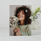 Elegant AFSTUDEERDER Afstuderen Aankondiging (Staand Voorkant)