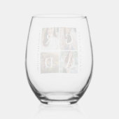 Elegant Afstudeerder Afstuderen fotocollageherinne Wijnglas Zonder Voet (Achterkant)