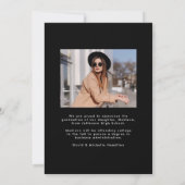 Elegant Afstudeerder Foto Afstuderen Aankondiging (Achterkant)