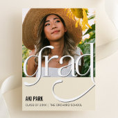 Elegant Afstudeerder, foto Afstuderen aankondiging