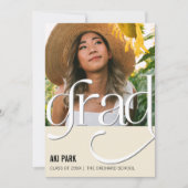 Elegant Afstudeerder, foto Afstuderen aankondiging (Voorkant)