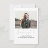 Elegant Afstudeerder Fotoscript Afstuderen Aankond (Achterkant)