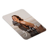 Elegant Afstudeerder Fotoscript Afstuderen Aankond Magneet (Rechterzijde)