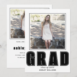 Elegant AFSTUDEERDER Klasse van 2025 afstuderen fo Kaart