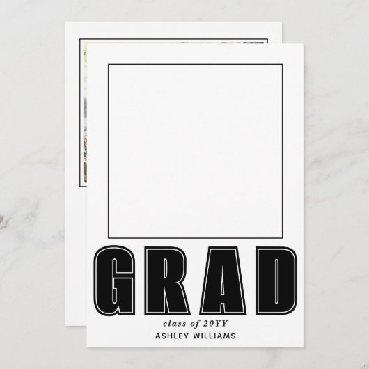 Elegant AFSTUDEERDER Klasse van 2025 afstuderen fo Kaart (Voorkant / Achterkant)