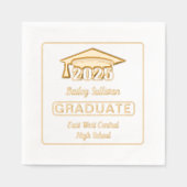 Elegant Afstudeerder Pet 2025 Afstuderen Folie Servetten (Voorkant)