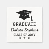 Elegant Afstudeerder Pet en Sterren Afstuderen Kla Servet (Voorkant)