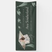 Elegant Afstudeerder Pet & Tassel Foto Afstudeerfe Spandoek (Verticaal)