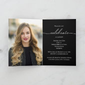 Elegant Afstudeerder Script Photo Afstuderen Gevou (Binnen)