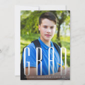 Elegant AFSTUDEERDER Typografie Multi-Photo Afstud Kaart (Voorkant)