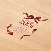 Elegant Afstudeerfeest met Strik Acryl Uitnodigingen (Laagn)