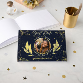 Elegant afstudeerfeest Navy Gold Gastenboek