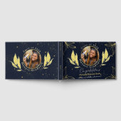 Elegant afstudeerfeest Navy Gold Gastenboek (Volledig)