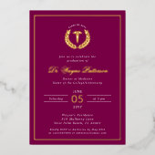 Elegant afstudeerfeest van de medische school folie uitnodiging (Voorkant)