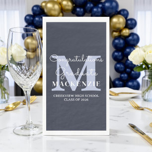 Elegant afstudeerfeestje in marineblauw servet