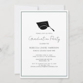 Elegant Afstudeerscript Groen Afstuderen 2026 Fees Kaart (Voorkant)