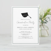 Elegant Afstudeerscript Groen Afstuderen 2026 Fees Kaart (Staand voorkant)