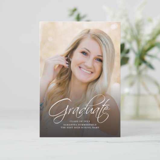 Elegant Afstuderen 2022 Moderne Foto Afstudeerder  (Staand voorkant)