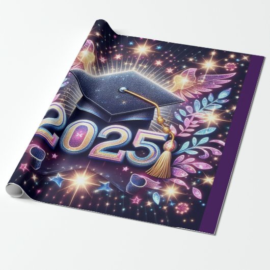 Elegant Afstuderen 2025 Cadeaupapier (Uitgerold)