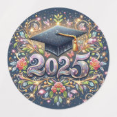 Elegant Afstuderen 2025 Design 2 Variëteit Labels (Design 1)