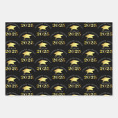 Elegant Afstuderen 2025 Faux Gold Folie Uw Kleur Inpakpapier Vel (Voorkant 3)