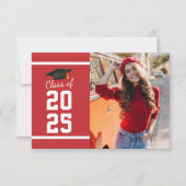 Elegant Afstuderen 2025 Fotofeest Uitnodiging (Voorkant)