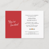 Elegant Afstuderen 2025 Fotofeest Uitnodiging Informatiekaartje (Achterkant)