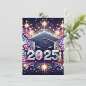 Elegant Afstuderen 2025 Kaart (Staand voorkant)