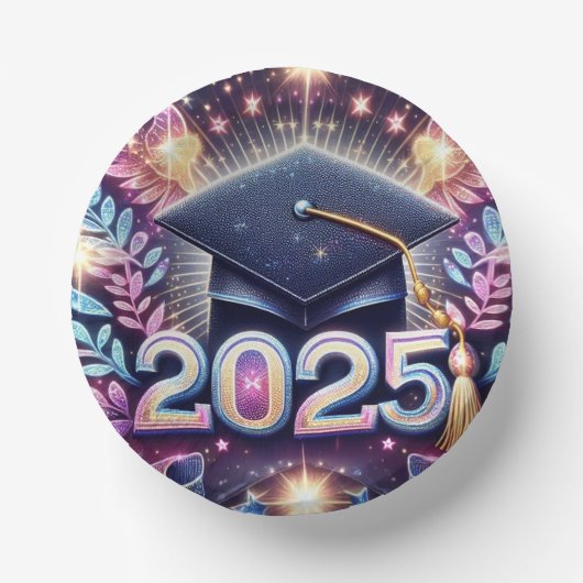 Elegant Afstuderen 2025 Papieren Kommen (Voorkant)