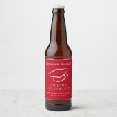 Elegant Afstuderen 2025 Script Modern Bier Etiket (Voorkant)