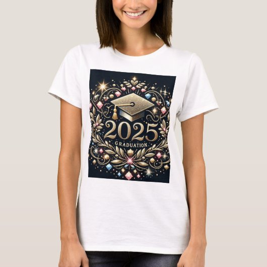 Elegant Afstuderen 2025 Stijl 3 T-shirt (Voorkant)